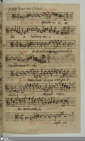 Lasso, Orlando di: Magnificat in 1.Ton (dorisch)