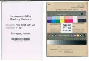Entnazifizierung Johann Schlieper , geb. 08.02.1882 (Krim.Beamter)