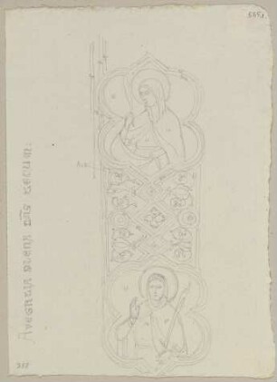 Teile der Verzierungen in dem Langschiff der oberen Kirche von San Francesco in Assisi von Cimabue
