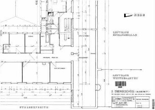 Ulm Hbf: Bundesbahnhotel / Teilgrundriß Empfangsgeb. Hotel