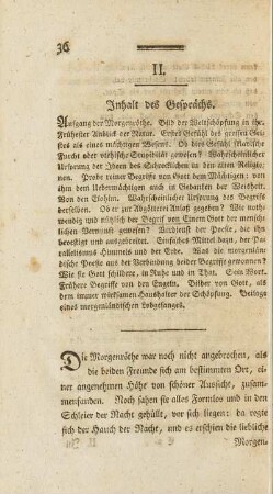 Inhalt des Gesprächs.