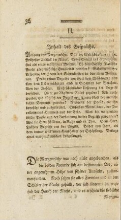 Inhalt des Gesprächs.