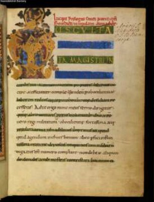 Regelbuch aus dem Niedermünster in Regensburg - Staatsbibliothek Bamberg Msc.Lit.142
