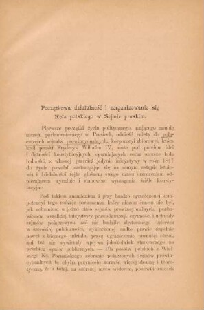 Poczatkowa dzialalnosc i zorganizowanie sie...