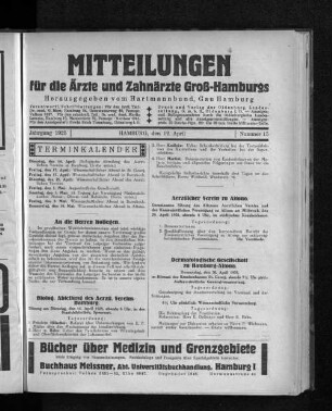 Jahrgang 1925, Hamburg, den 12. April, Nummer 15