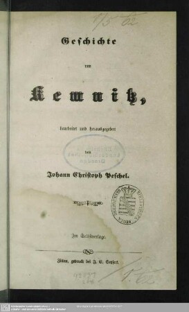 Geschichte von Kemnitz