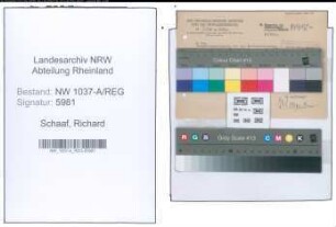 Entnazifizierung Richard Schaaf , geb. 28.07.1906 ()