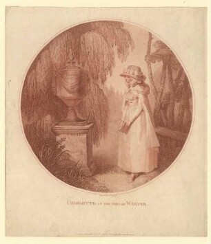 "Charlotte at the tomb of Werter" Lotte an Werthers Grab