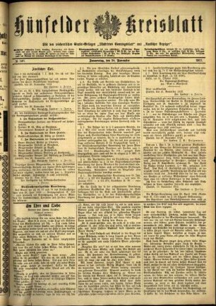 Ausgabe vom Donnerstag, den 28. November 1912.