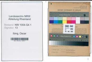 Entnazifizierung Oscar Ibing , geb. 14.04.1876 (Prokurist)