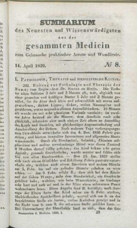 14. April 1839. No 8.