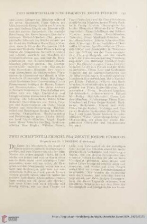 Zwei schriftstellerische Fragmente Joseph Führichs, [5]