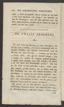 De Twaalf Broeders.