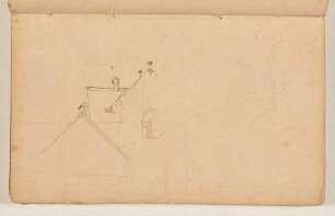 Studie mit Dächern und Studie mit Landschaft