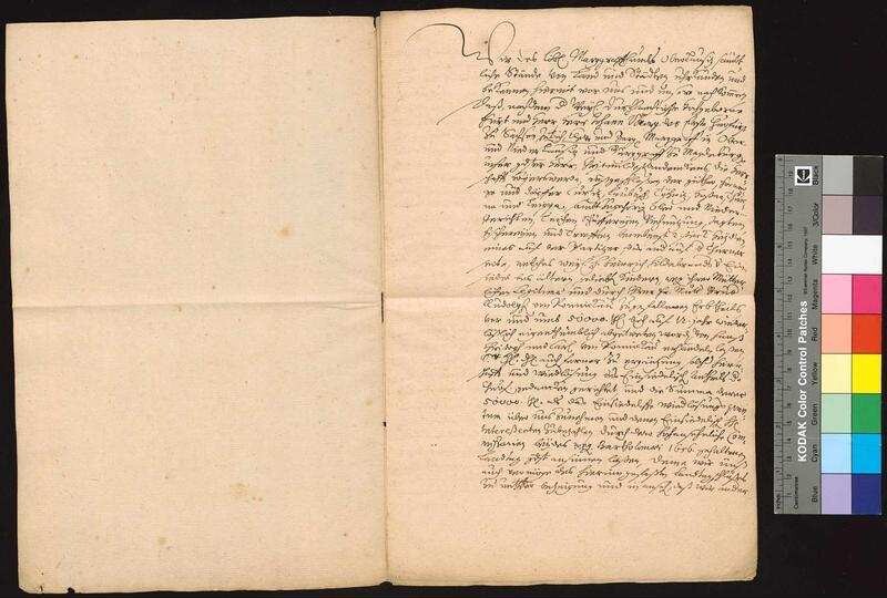 Die Stände des Markgraftums Oberlausitz einigen sich, aus den bewilligten Steuern die 50000 Taler aufzubringen, die Kurfürst Johann Georg I. von Sachsen zur Einlösung der verpfändeten Herrschaft Hoyerswerda mit den Dörfern und Gütern Koritz (Curtitz), Laubusch, Tätzschwitz (Töschwitz), Hosena (Hoßna), Torno (Thürna) und Leippe (Leippa) benötigt, und regeln die Auszahlung des Kapitals und der Zinsen bis 1661. Die Herschaft Hoyerwerda war von Heinrich Hildebrandt von Einsiedel an Rudolph von Ponickau übergegangen, der sie für 12 Jahre an seine Neffen aus der Familie von Einsiedel auf Wiedereinlösung verpfändet hatte. | Digitalisierung: Stadtarchiv Bautzen