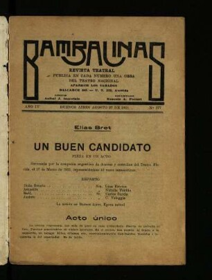 Un buen candidato : pieza en un acto