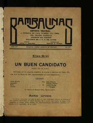 Un buen candidato : pieza en un acto