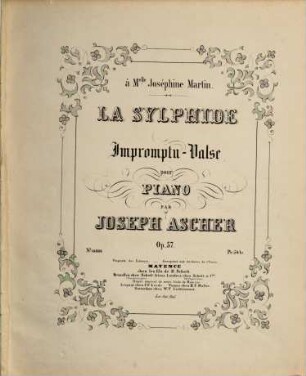La sylphide : impromptu-valse pour piano ; op. 57