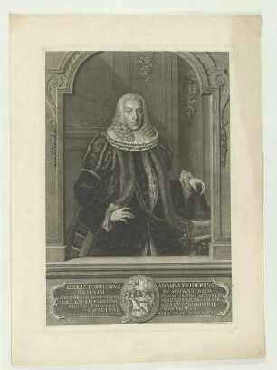 Bildnis des Christophorvs Adamvs Fridericvs Behaim de Schwarzbach
