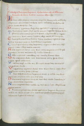 Verzeichnis der Römischen Kaiser von Julius Cäsar bis zu Albrecht II. und der Päpste von Petrus bis zu Eugen IV.