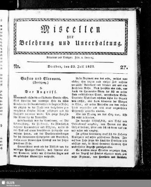 Miscellen zur Belehrung und Unterhaltung