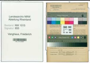 Entnazifizierung Friederich Venghaus , geb. 17.09.1904 (Arbeiter)