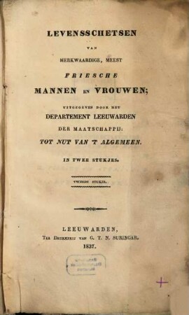 Levensschetsen van merkwaardige meest vriesche mannen en vrouwen, 2