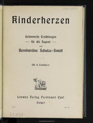 Kinderherzen : gesammelte Erzählungen für die Jugend