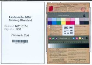 Entnazifizierung Curt Christoph , geb. 03.02.1886 (Kaufmann)