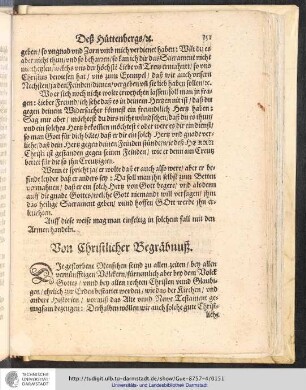 Von Christlicher Begräbnuß