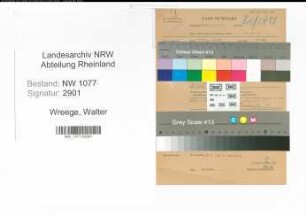 Entnazifizierung Walter Wreege , geb. 24.12.1899 (Polizist)