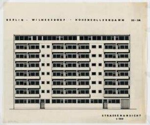 Wohnhäuser Hohenzollerndamm 23/24, Berlin-Wilmersdorf: Ansicht 1:100