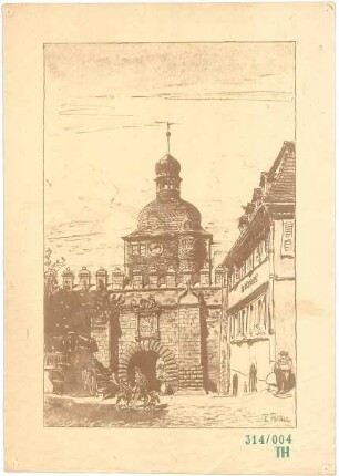 Fischer, Theodor; Schweinfurt (Bayern); Altes Mühlentor - Perspektive