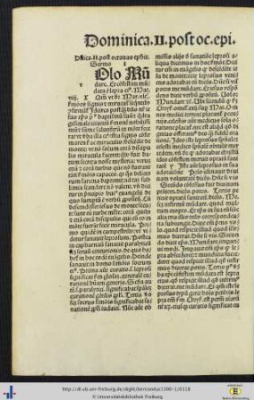 Dominica II. post octavia epiphanie, Sermones I-III