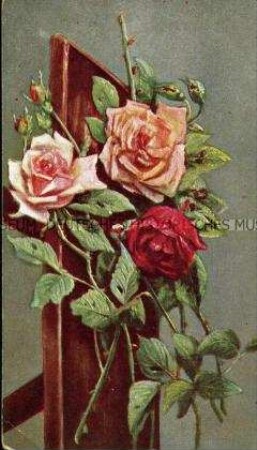 Postkarte mit Blumenmotiv