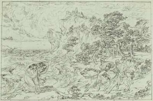 Landschaft mit Macbeth und den drei Hexen