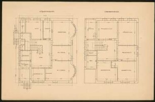Entwurf zu einem Landhaus: Grundrisse
