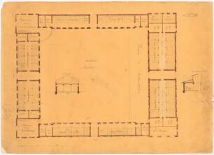 Schloss von Dr. Strousberg, Zbirow Umbau: Reitstall: Grundriss