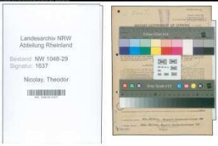 Entnazifizierung Theodor Nicolay , geb. 10.01.1885 (Beamter)