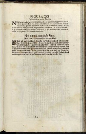 Figura XCI. = Die ein und neuntzigste Figur. - Figura XCVII. = Die sieben und neuntzigste Figur.