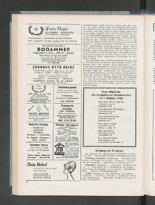 Neue Mitglieder des Langenhorner Heimatvereins im 1. Halbjahr 1966