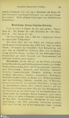 Eisenbahn Zittau-Ostritz(-Görlitz)