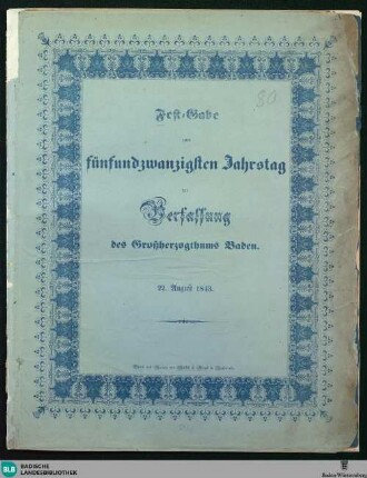 Verfassungs-Urkunde für das Großherzogthum Baden