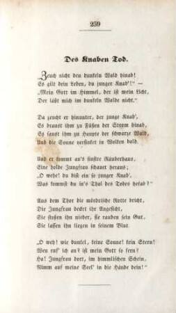 Des Knaben Tod.