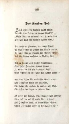 Des Knaben Tod.