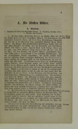 A. Die ältesten Völker