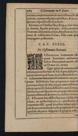Cap. XXXIII. De Testimonio humano.