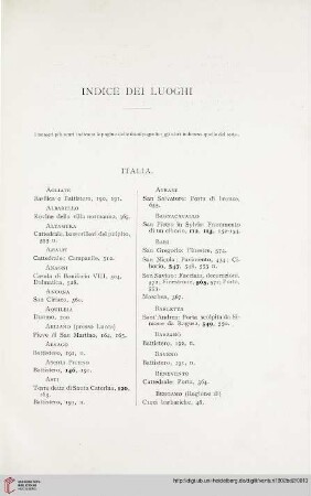 Indice dei luoghi