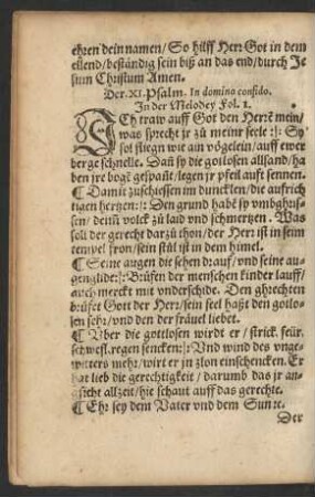 Der .XI. Psalm. - Der XX. Psalm.