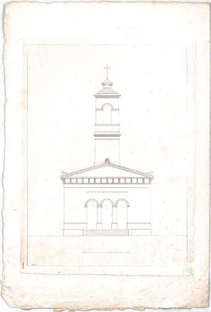 Voit, Johann Michael; Entwurf für eine Kirche - Aufriss